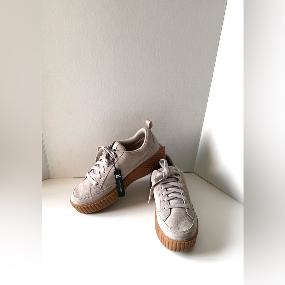 Sorel Ona Ave Low Women's Suede Sneaker Waterproof Gray/Beige Colour Size 12